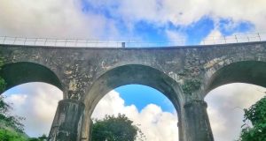 Beautiful Don Ca Arch Bridge Located at Foot of Hai Van Pass Beautiful Don Ca Arch Bridge Located at Foot of Hai Van Pass